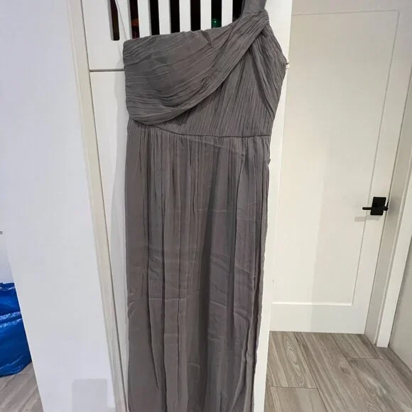 Crew Dresses J Crew Gray Silk Chiffon Maxi Formal One